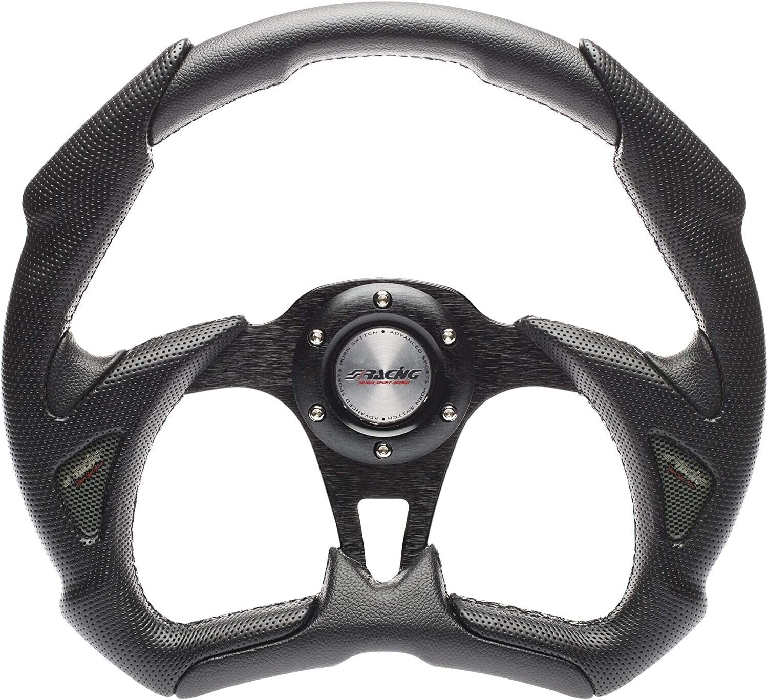 Simoni Racing X5350PUN/P Universal Steering WHEEL Black Flat Arch Bottom