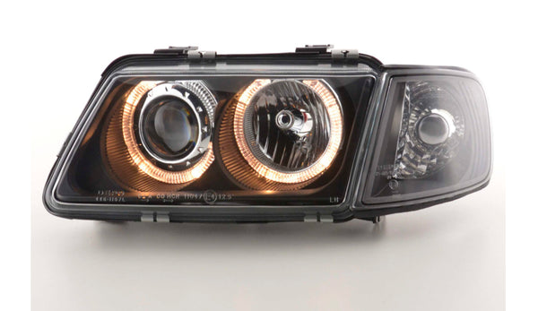 FK LED DRL Headlights Angel Eyes Halo Audi A3 8L 96-00 black S3 LHD & RHD