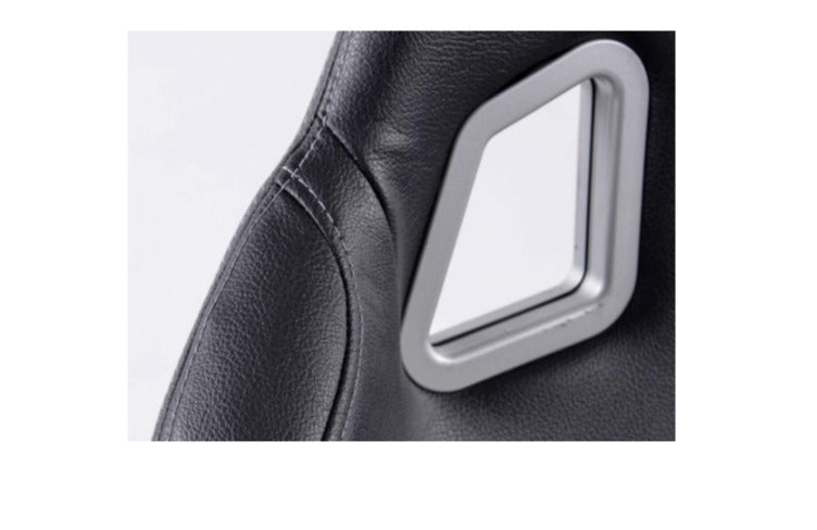 FK Pair Universal Reclining Bucket Motorsport Edition Seats - Black White Stitch
