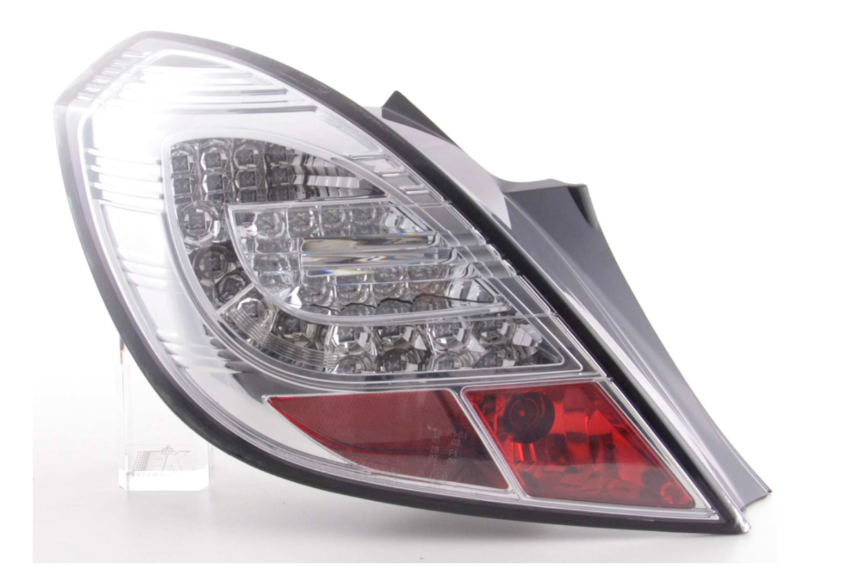 FK Set Rückleuchten LED Lightbar Opel Corsa D 5-Türer 06-10 Chrom LHD