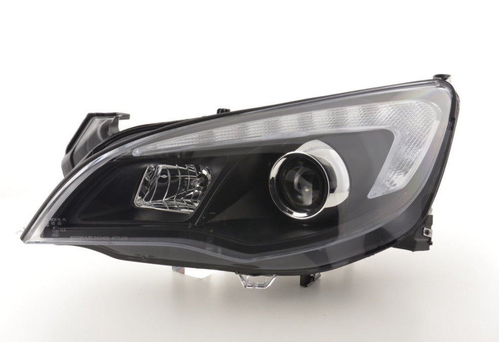 FK LED DRL Angel Eye Projector headlights Opel Astra J 5-dr 09-12 black LHD