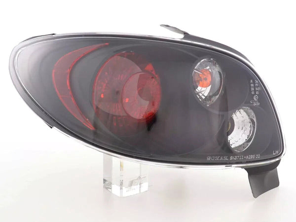 FK Pair Tail Lamps Rear Lights Peugeot 206 2 MK2 98+ black & red inc harness LHD