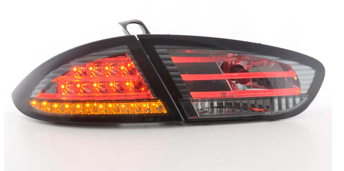 FK Pair LED Rear Lights Lightbar Seat Leon 2 MK2 1P 09-12 Black Smoke LHD