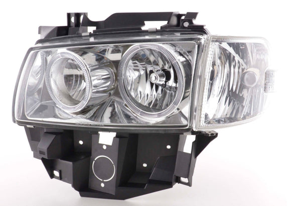 FK LED DRL Headlights Halo Ring VW Transporter Van Camper T4 97-02 chrome LHD