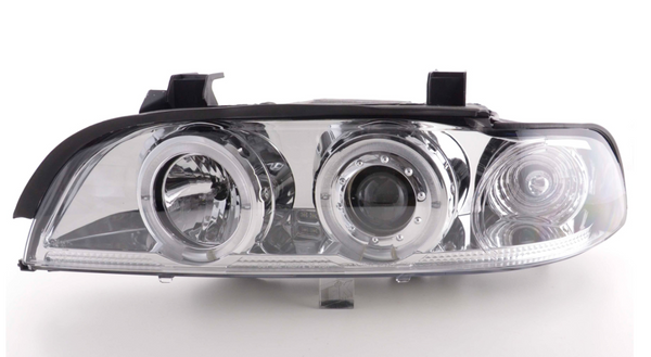 FK Paar LED DRL Projektorscheinwerfer BMW 5er E39 95-01 Chrom M5 540 LHD