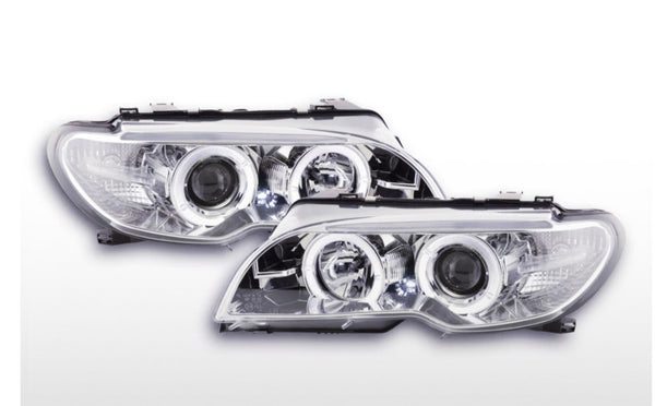 FK LED DRL Halo Angel Eye headlights BMW 3-Series E46 Coupe Cabrio 03-05 servo