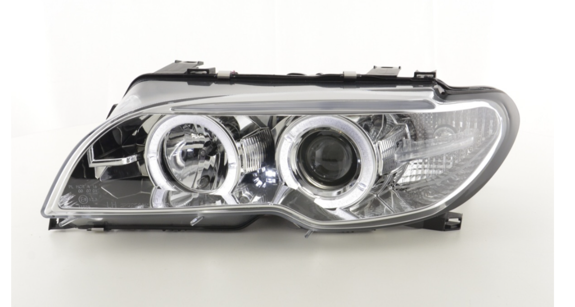 FK LED DRL Halo Angel Eye headlights BMW 3-Series E46 Coupe Cabrio 03-05 servo