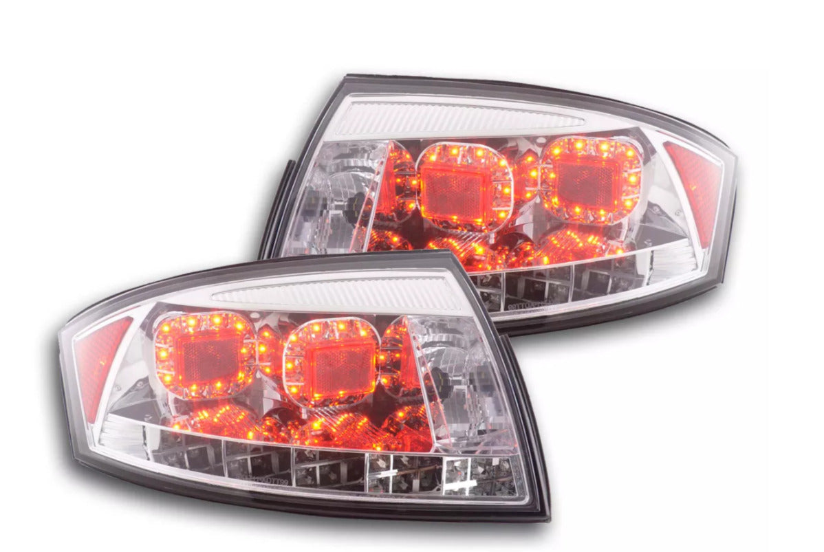 FK Pair LED Rear Lights Tail Lamps Audi TT 8N 99-06 Chrome RHD