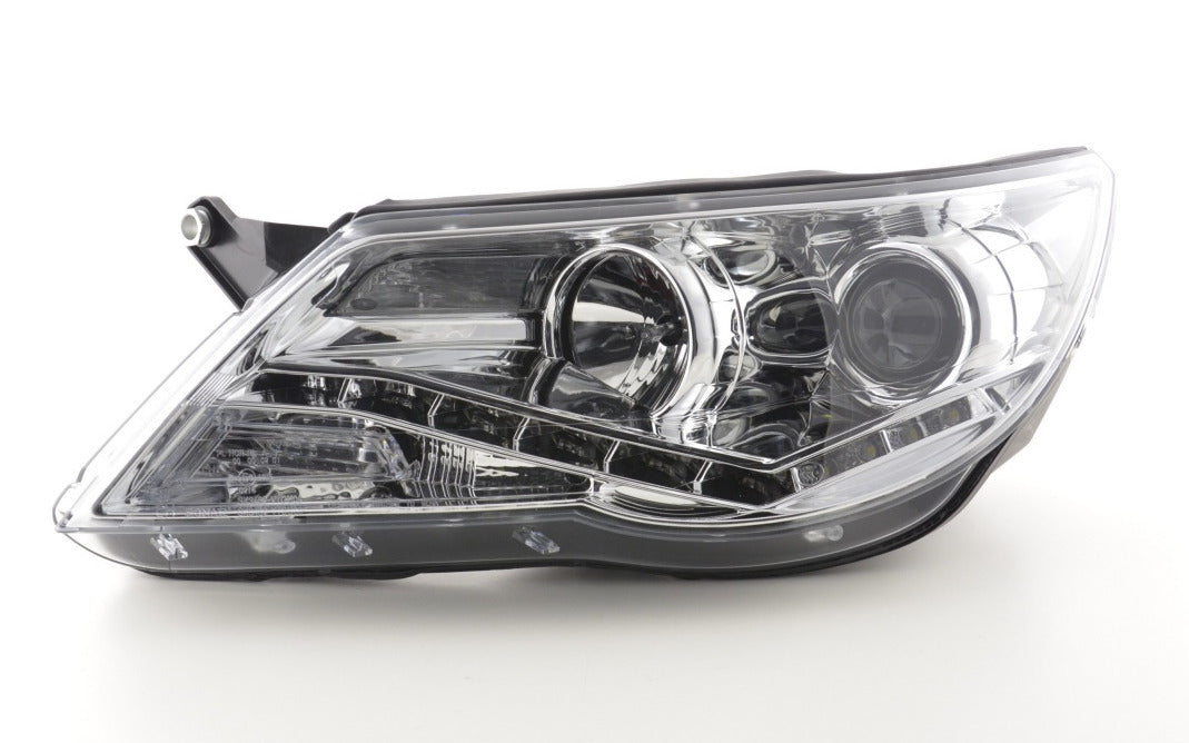 FK Pair LED DRL Projector Headlights VW Tiguan 5N 07-11 chrome RHD