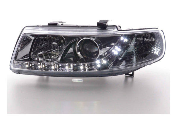 FK Set LED DRL Lightbar Halo Headlights Seat Leon Toledo 1M 99-05 Chrome LHD