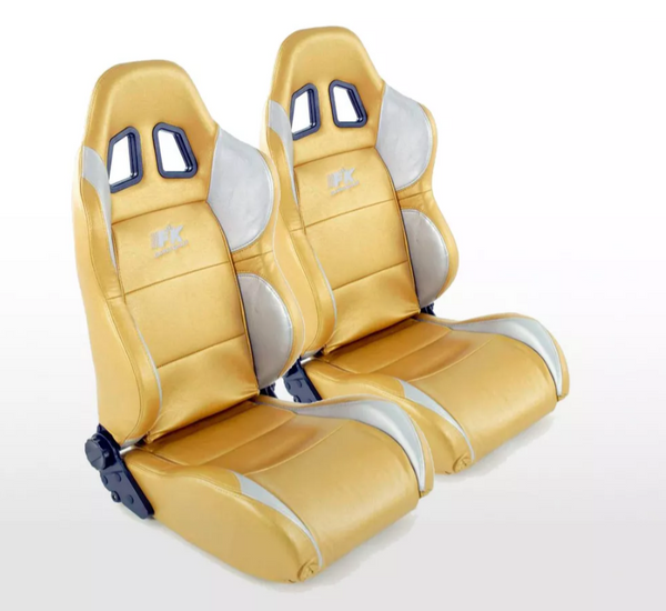 FK Universal Reclining Bucket Sports Seats - Motorsport Gold Edition