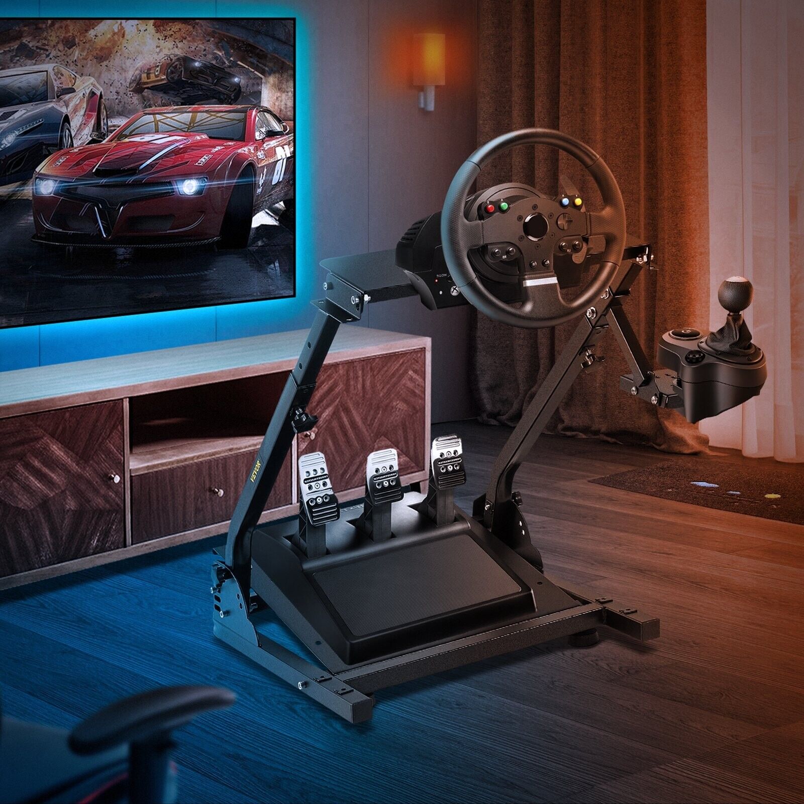 VFORCE Driving Game Sim Racing Simulator Frame Stand for Wheel Pedals ...