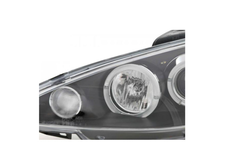 FK LED DRL Angel Eye Halo Ring headlights Peugeot 206 S16 02-05 Black LHD