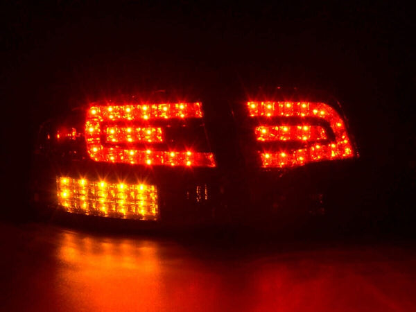 FK LED REAR Lights DRL Lightbar TAIL LIGHTS Black Audi A4 04-07 B7 8E Saloon LHD