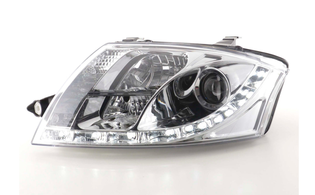 FK Pair LED DRL Lightbar Halo Headlights Audi TT 8N 99-06 chrome 1.8 3.2 LHD