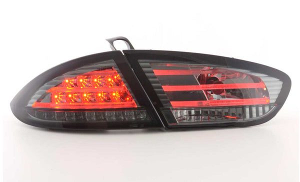 FK Pair LED Rear Lights Tail Lightbar Seat Leon 2 MK2 1P 09-12 black smoke LHD