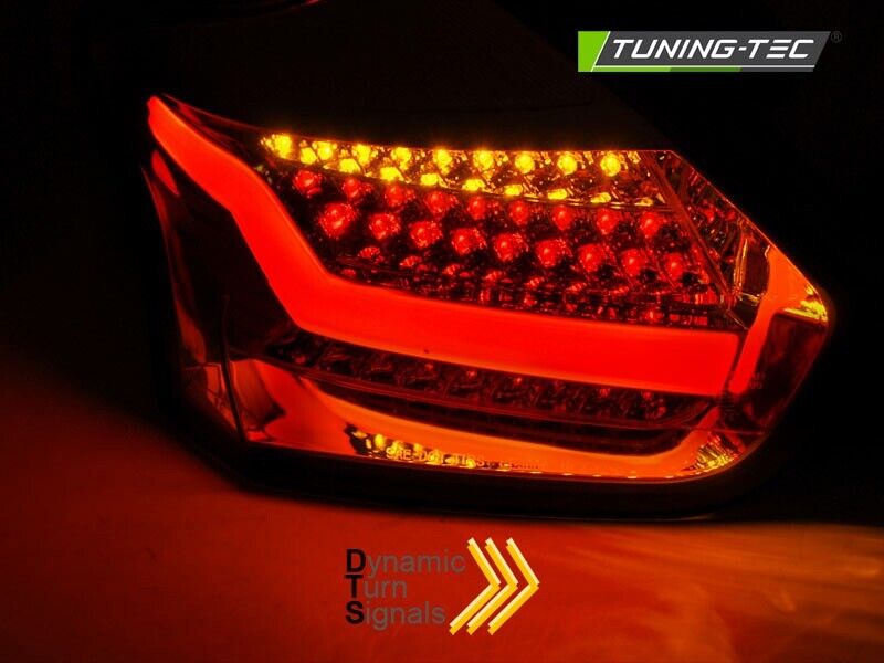 Tuning-Tec Pair LED Lightbar DRL Rear Lights FORD FOCUS 3 MK3 15-18 Chrome LHD