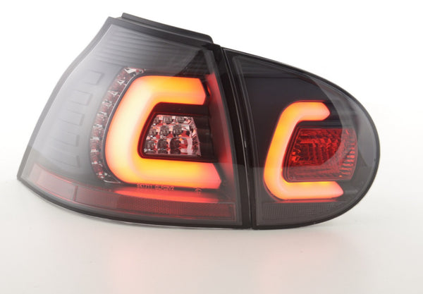 FK Pair LED Rear Lights Lightbar VW Golf 5 MK5 03-08 Black 1K LHD Smoke OBC comp