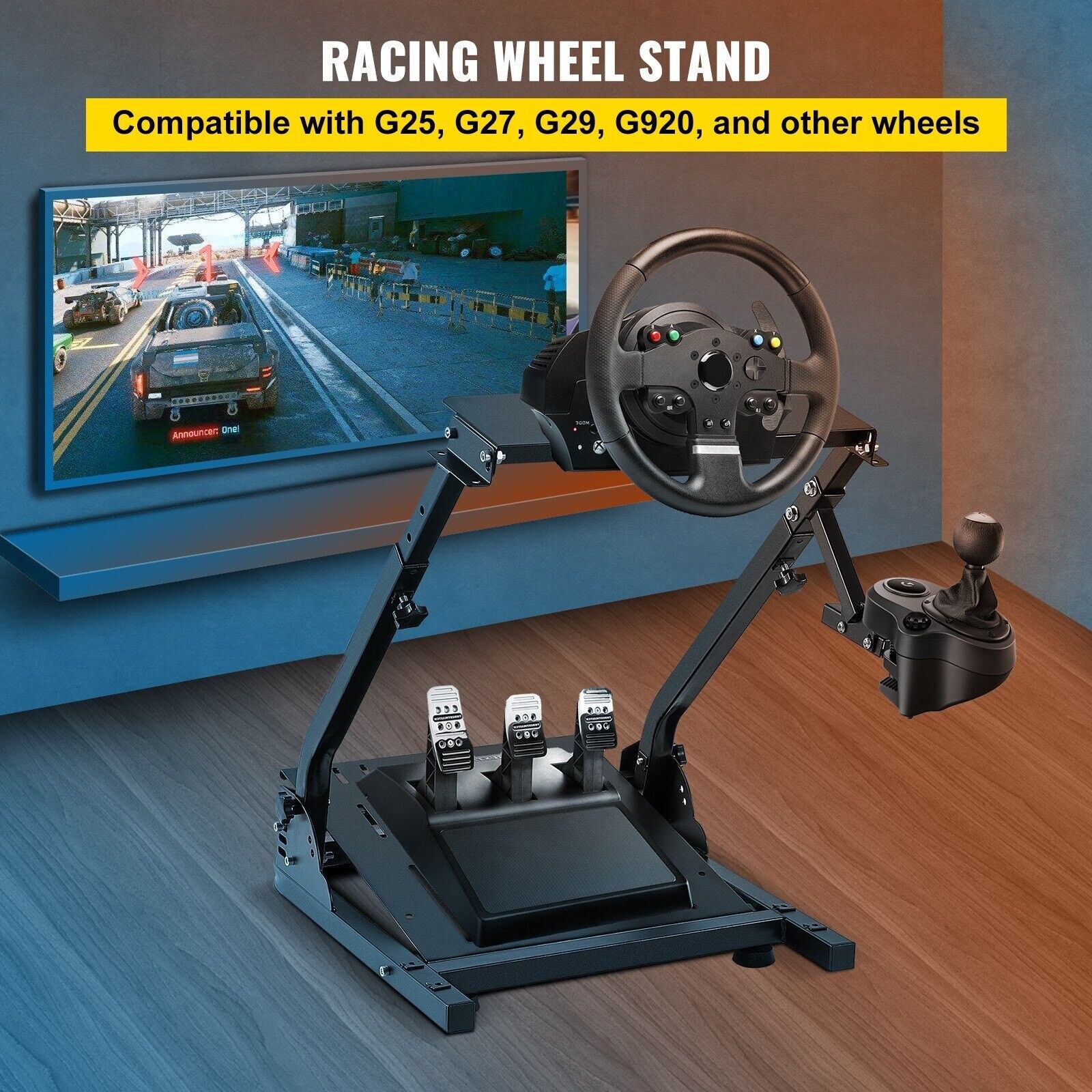 VFORCE Driving Game Sim Racing Simulator Frame Stand for Wheel Pedals Xbox PS PC