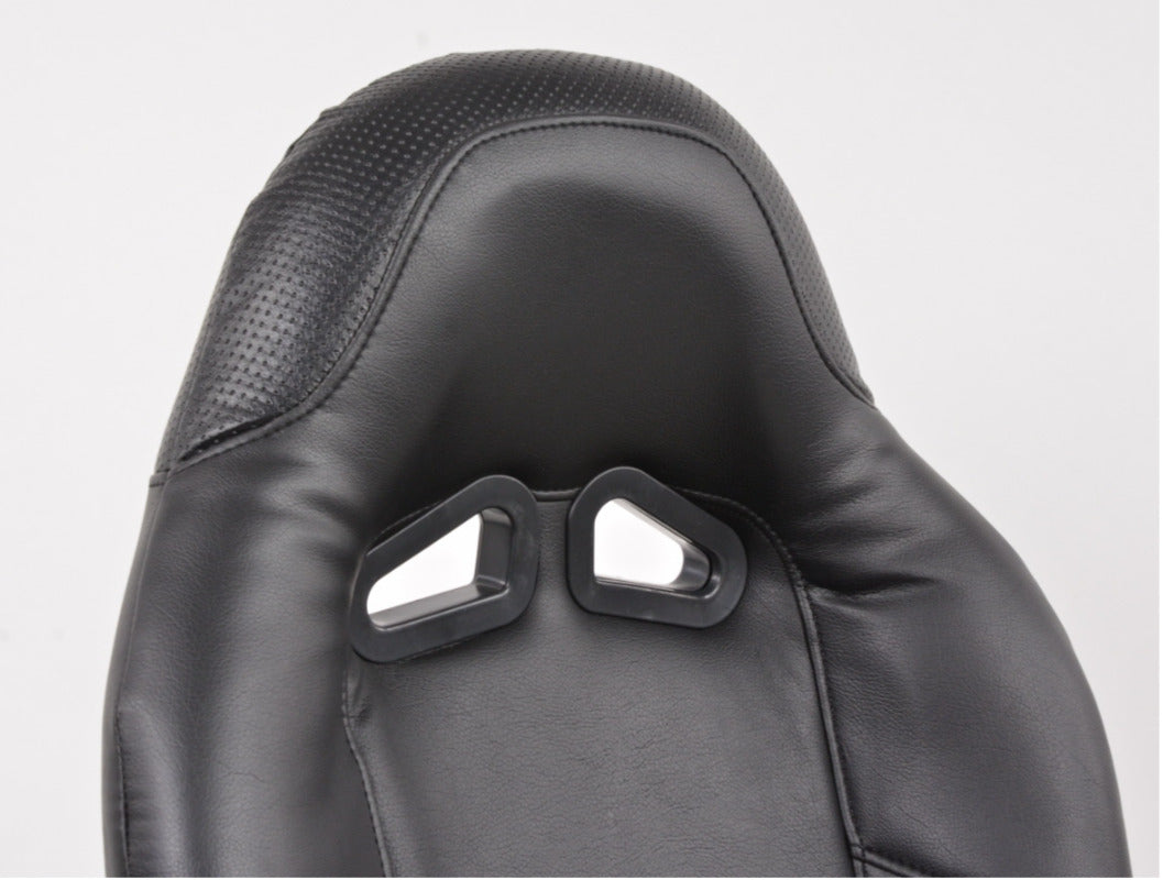 FK Pair Universal ClubSport Fixed Back Bucket Sports Seats Black Edition