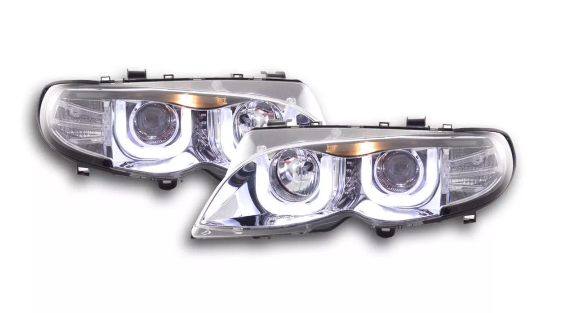 FK Pair LED DRL 3D lightbar headlights BMW 3-Series E46 Saloon Touring 02-05 RHD