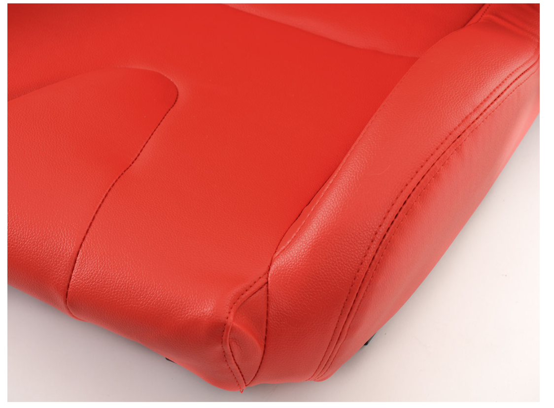 FK Pair Universal Bucket Sports Seats Red Syn Leather + slide runners