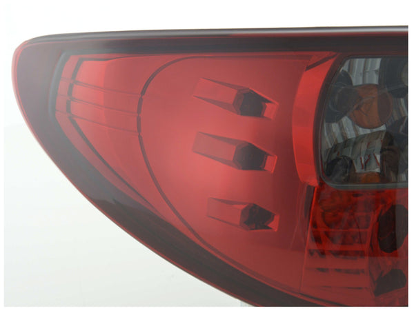 FK Pair Tail Lamps Rear Lights Peugeot 206 2 MK2 98-05 black & red LHD