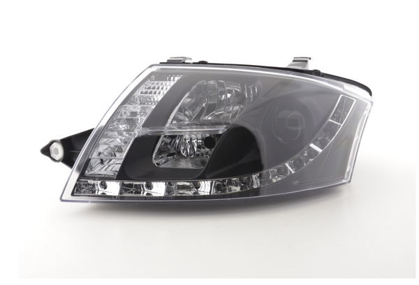 FK Paar LED DRL Projektorscheinwerfer Audi TT 8N 99-06 schwarz 1.8 3.2 Quattro RHD