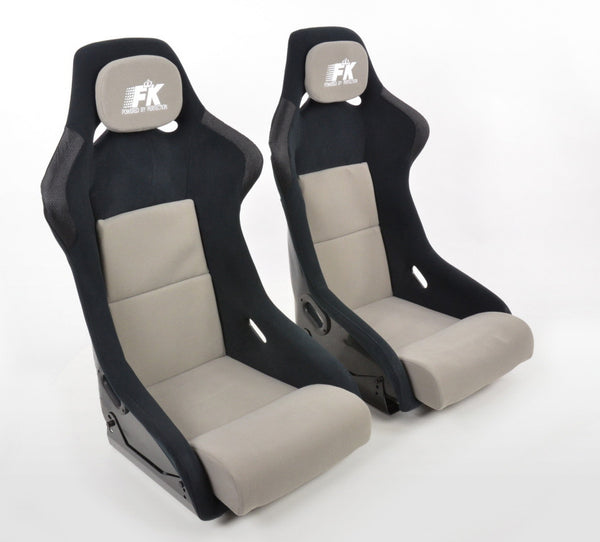 FK Pair Universal Fixed Back Bucket Sports Seats Evo Edition FB Back x4 Colours