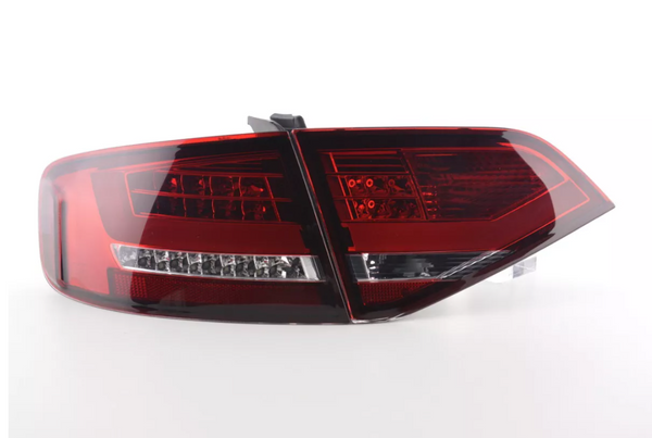 FK Pair LED REAR LIGHTS Lightbar DRL Audi A4 B8 8K Saloon 07-11 red S4 S-Line Tail Lamps LHD