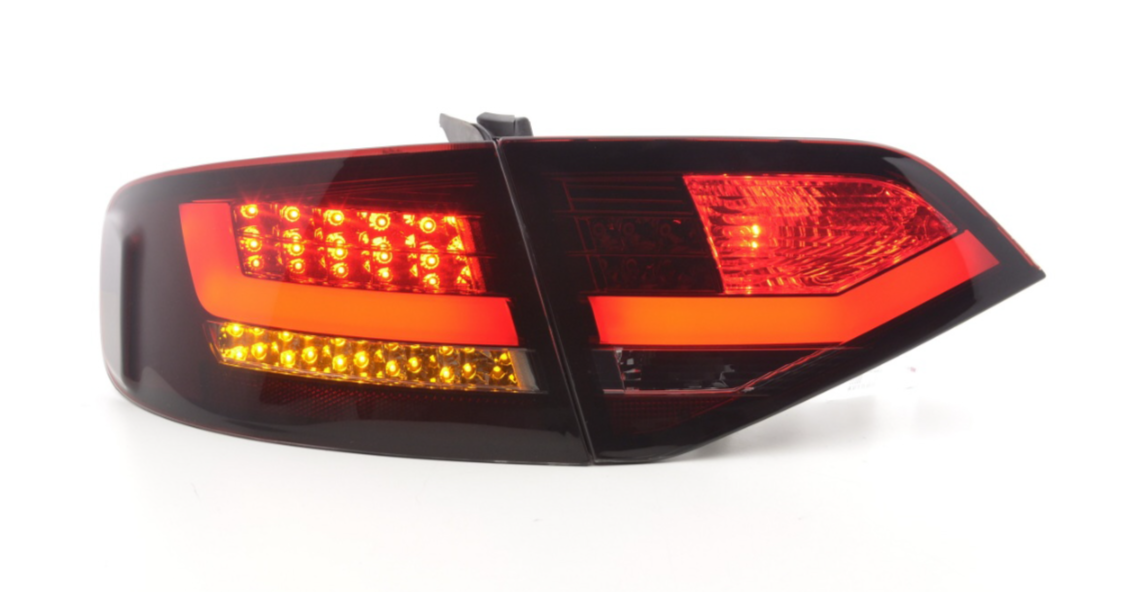 FK Paar LED-RÜCKLEUCHTEN Lightbar DRL Audi A4 B8 8K Saloon 07-11 Smoke S4 S-Line