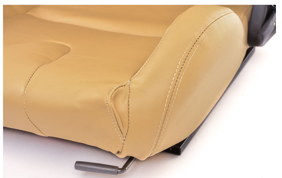 FK Universal Reclining Bucket Sports Seats - RS Carbon Fibre Design Beige Cream