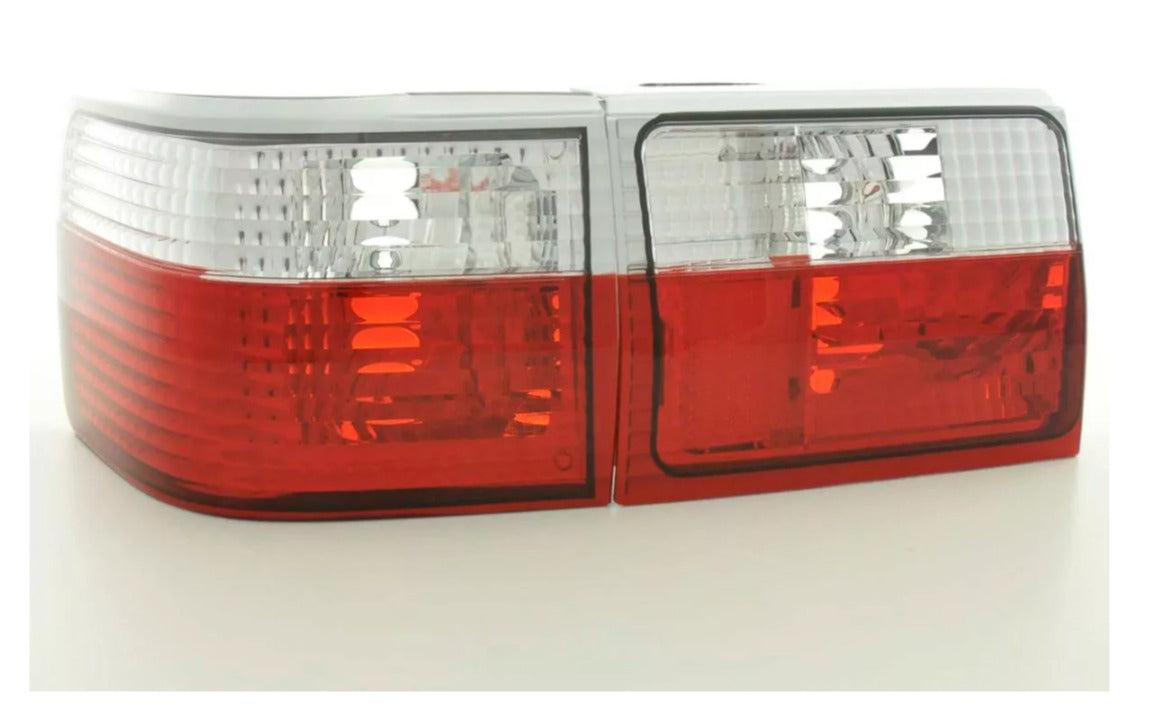 FK Pair REAR Crystal Red & Clear LIGHTS Audi 80 89 88-91 red white