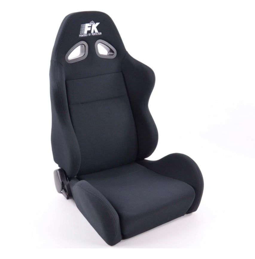 FK Universal Reclining Bucket Sports Seats Black Textile Motorsport Edition