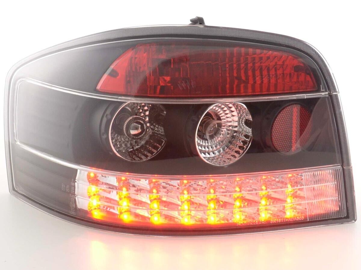 FK Pair LED Lightbar Rear Lights Tail Lamps Audi A3 8P 8PA 03-05 Black S3 LHD