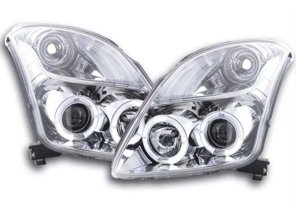 FK LED DRL Angel Eye Halo Ring Headlights Suzuki Swift MZ EZ 05- chrome LHD