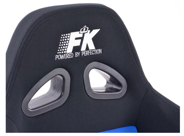 FK Paar Universal Reclining Bucket Sportsitze Schwarz BLAU Textil Motorsport