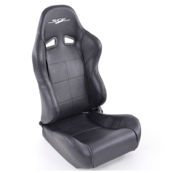 SCE Sportive Pair Universal Reclining Bucket Sports Seats Black Stitched Edition