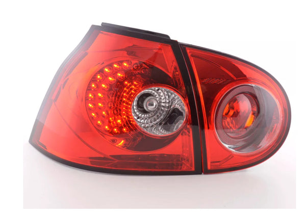 FK Pair LED Rear Lights Lightbar VW Golf 5 1K 03-08 red inc harness LHD