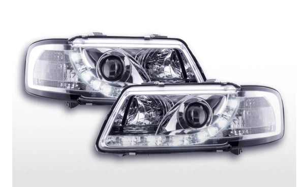 FK LED DRL Headlights Halo Lightbar Audi 8L 96-00 chrome S3 LHD