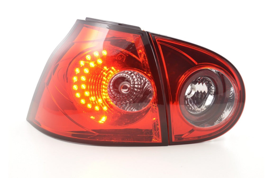 FK Pair LED Rear Lights Lightbar VW Golf 5 MK5 03-08 red 1K RHD inc harnesses