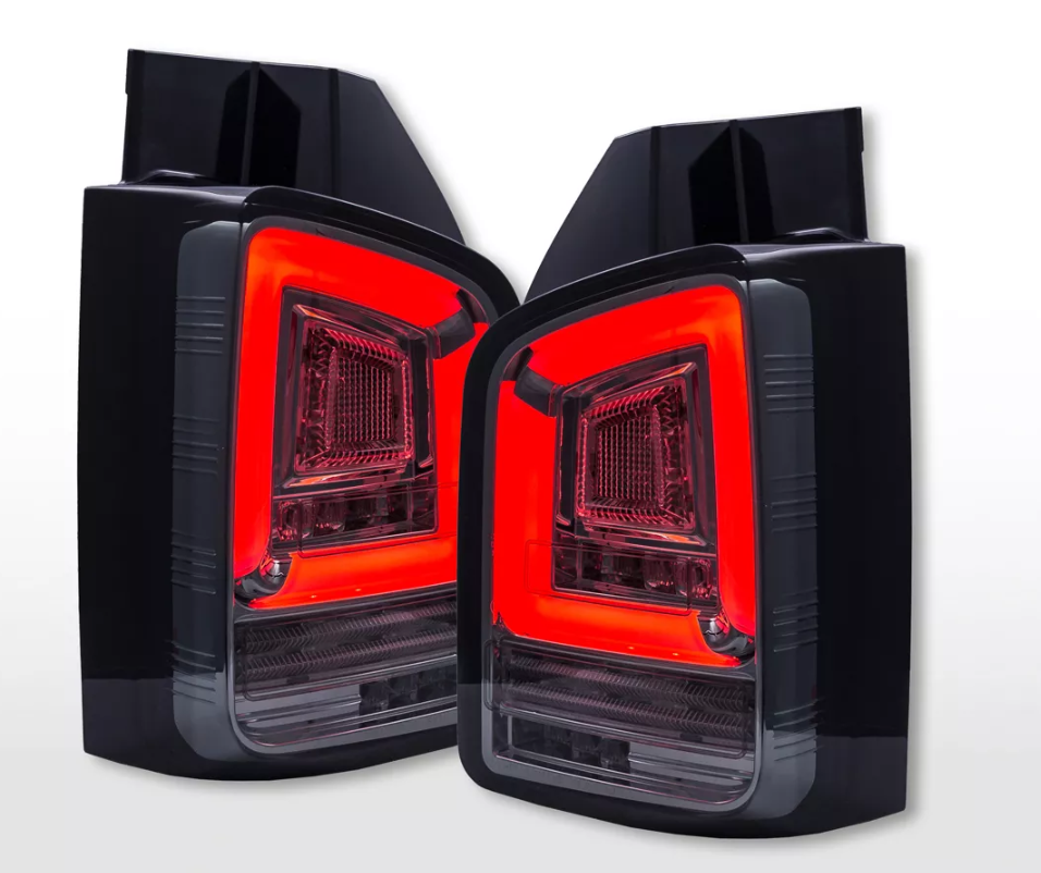 FK Pair LED DRL Lightbar Rear Lights VW Transporter T5 10-15 Smoke Black LHD