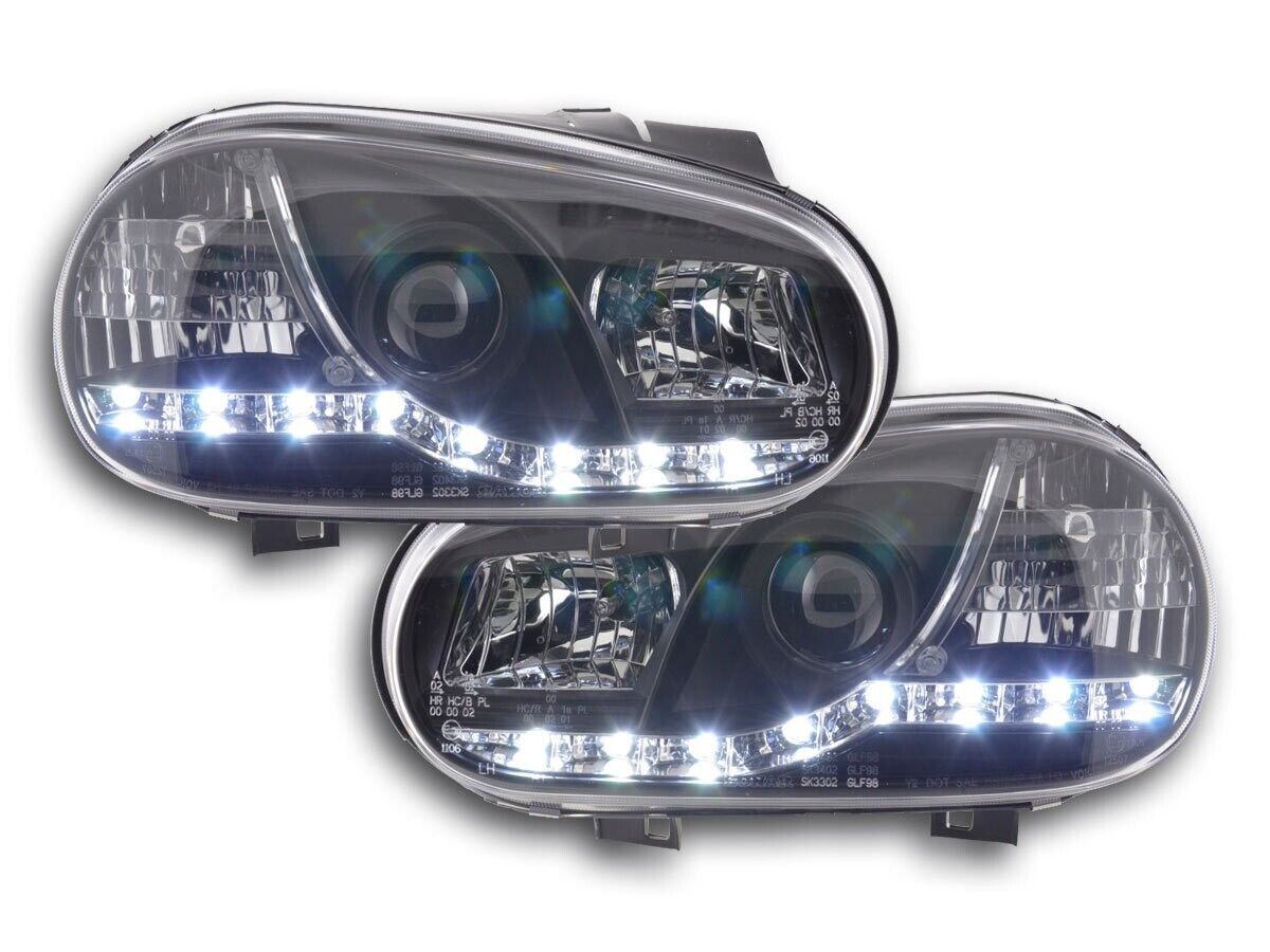 FK LED DRL Angel Eye XENON headlights BMW 5-series E39 95-00 black