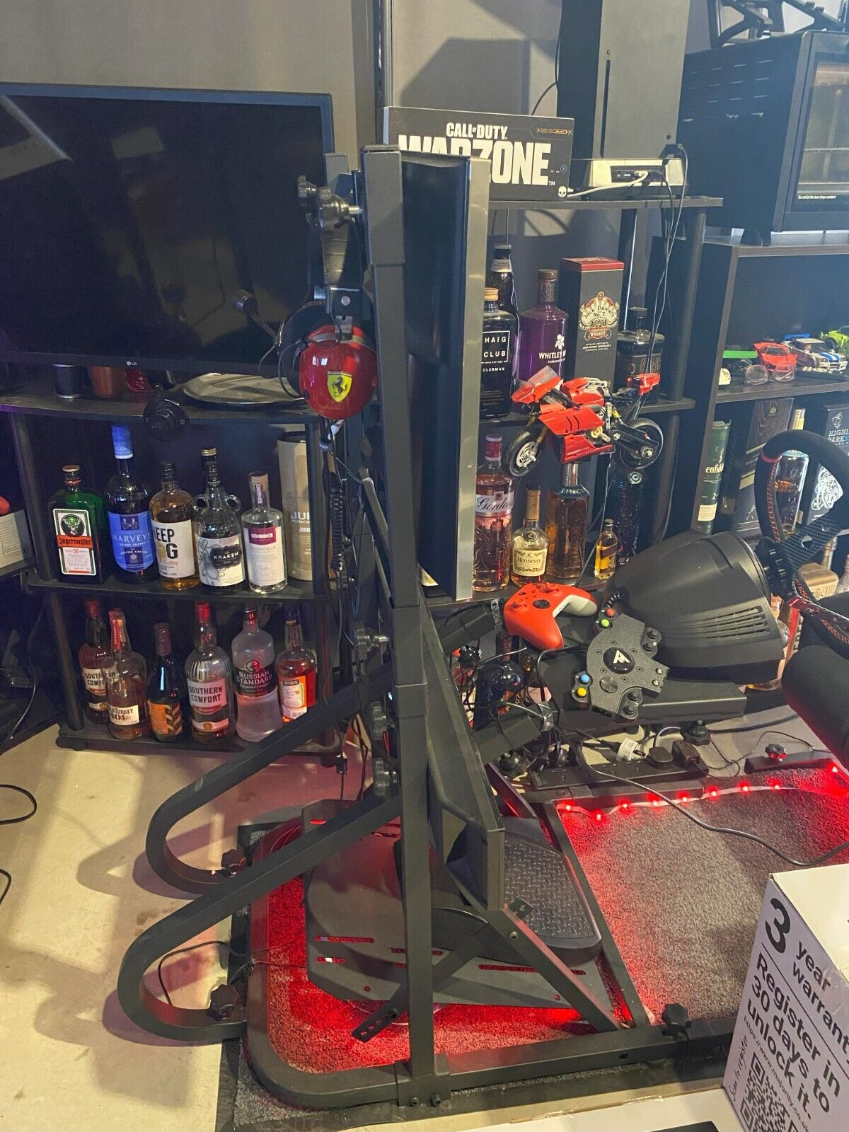 ATS Driving Game Sim Racing Frame Rig for Screen Seat Wheel Pedals Xbo ...