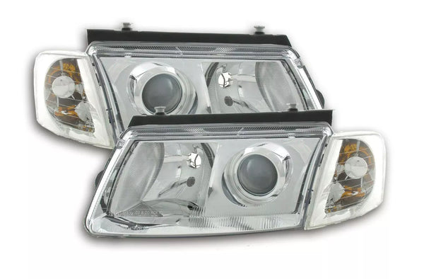 FK Pair LED DRL Halo Eye Projector Headlights VW Passat 3B B5 97-00 RHD LHD