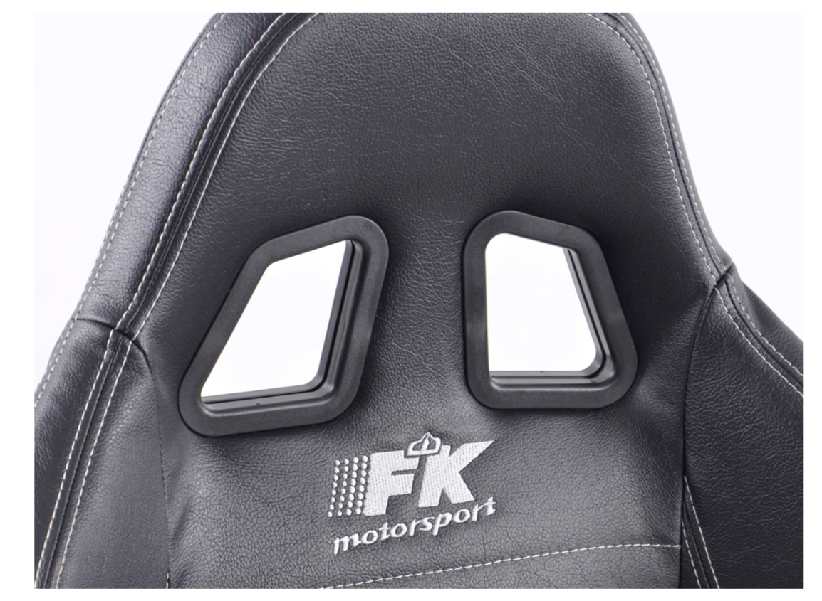 FK Universal Reclining Bucket Motorsports Seats - Deluxe Stitch Black Edition