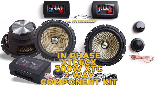 In Phase XTC6CX 6.5" 16.5 cm 600W 2 Way Component Kit Door Speakers + Tweeters