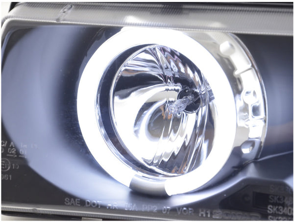 FK LED Headlights Angel Eyes Halo Ring CCFL BMW 3 series E36 Saloon 92-98 M3 LHD