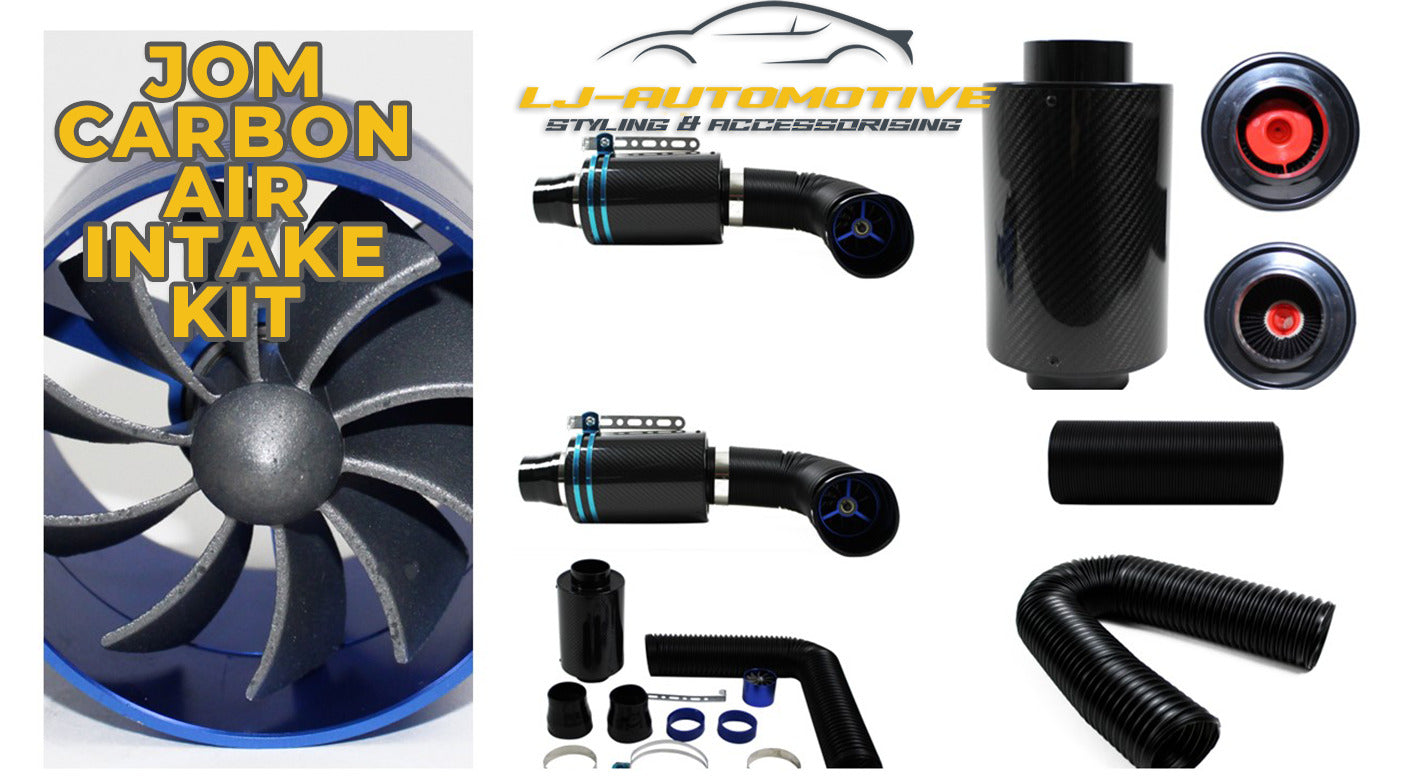 JOM Genuine Carbon Power Air Intake Induction Filter Airbox Universal Full Kit