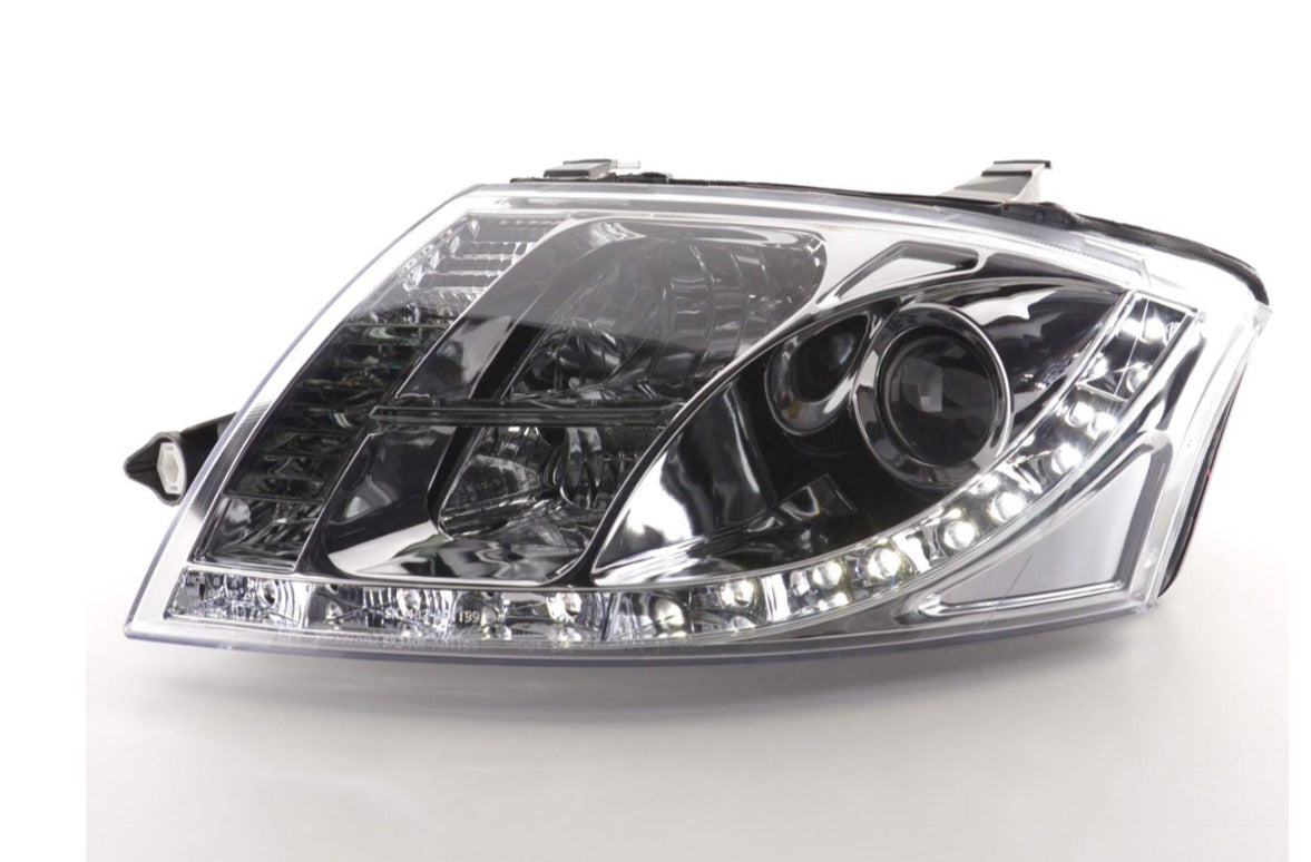 FK Pair LED DRL Projector headlights Audi TT 8N 99-05 chrome 1.8 3.2 Quattro LHD